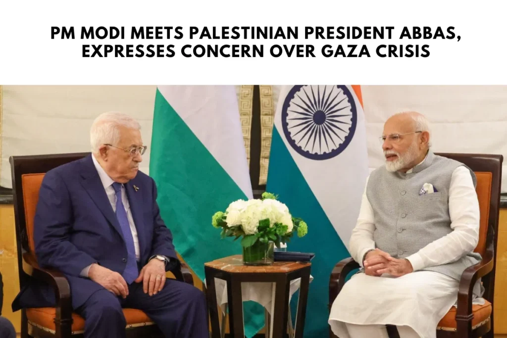 PM Modi Meets Palestinian President Abbas, Voices Concern Over Gaza Crisis