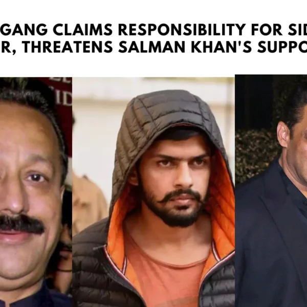 Bishnoi Gang Claims Responsibility for Siddique's Murder, Threatens Salman Khan's Supporters