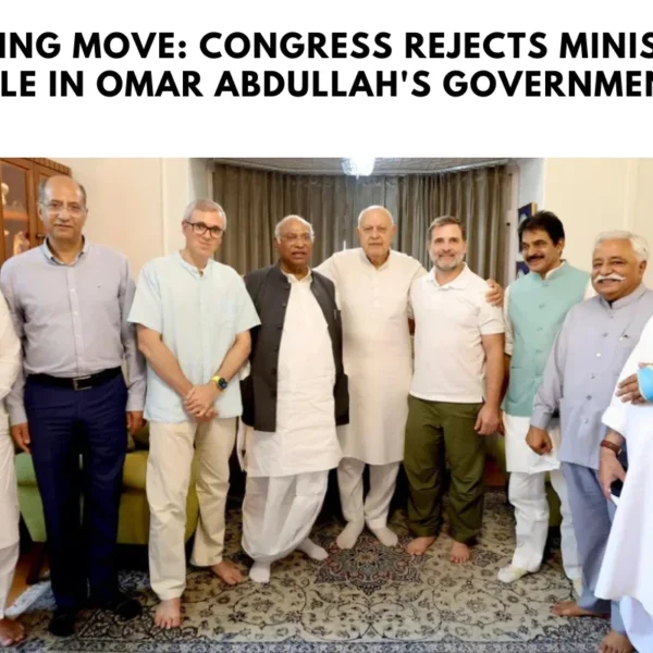 Shocking Move: Congress Rejects Ministerial Role in Omar Abdullah's Government!