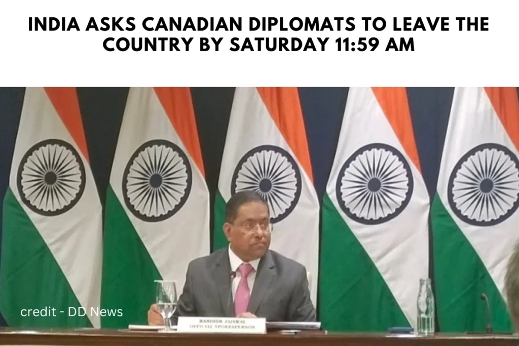 India asks Canadian diplomats to leave the country by Saturday 11:59 AM