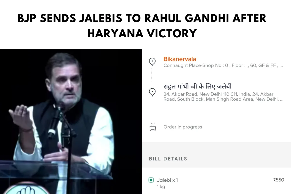 BJP Sends Jalebis to Rahul Gandhi After Haryana Victory