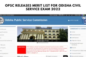 OPSC Releases Merit List for Odisha Civil Service Exam 2022