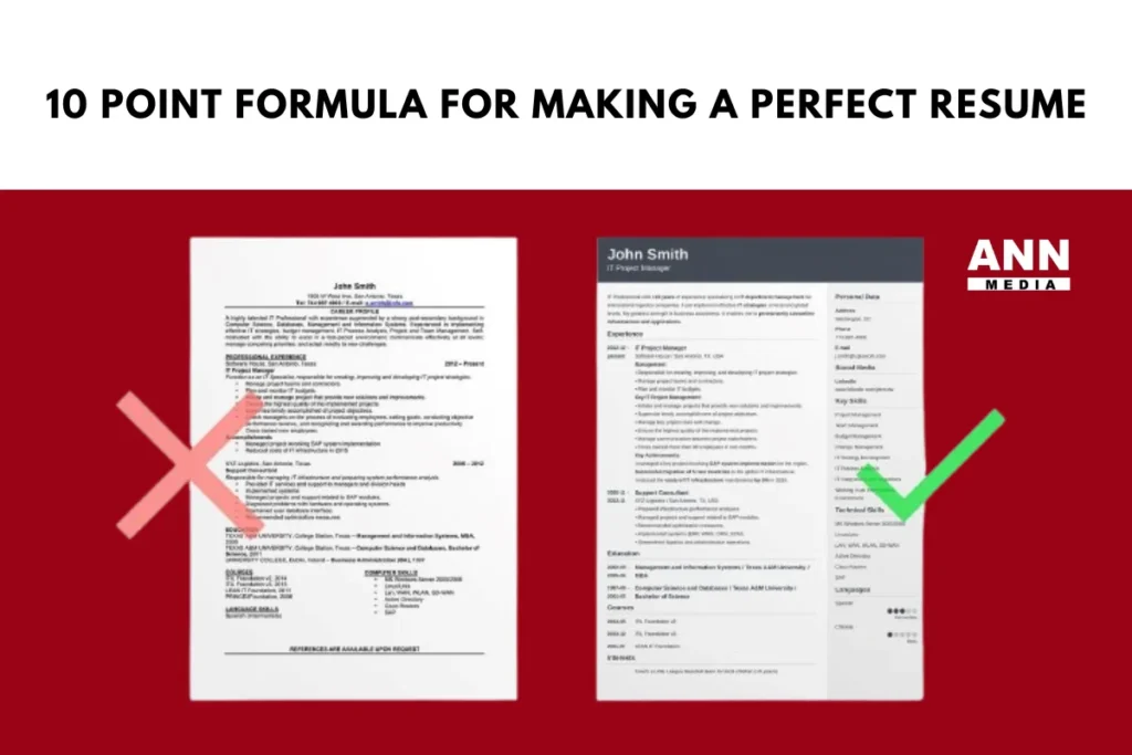 10 Point Formula for making a Perfect Resume