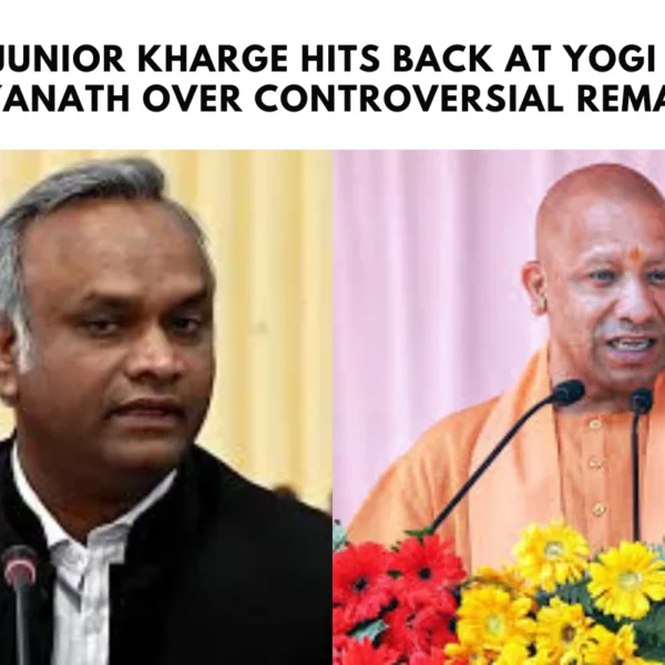 Junior Kharge Hits Back at Yogi Adityanath Over Controversial Remarks