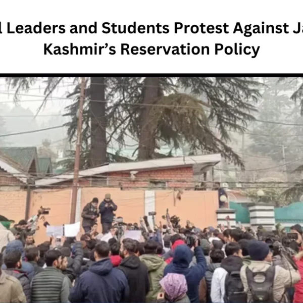 Political Leaders and Students Protest Against Jammu & Kashmir’s Reservation Policy