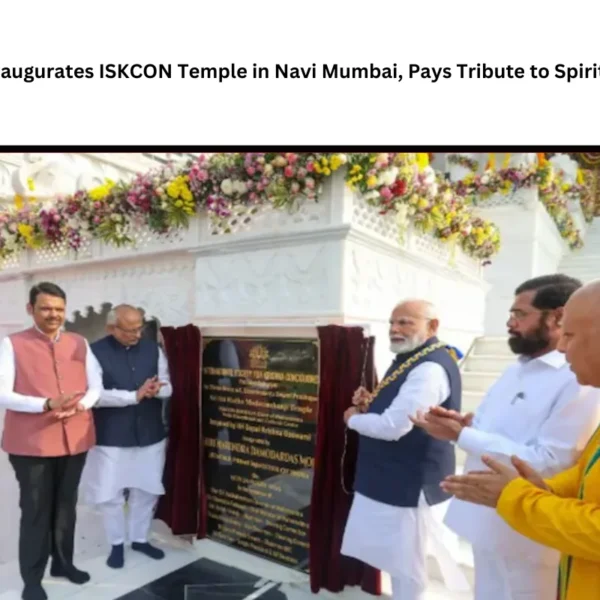 PM Modi Inaugurates ISKCON Temple in Navi Mumbai, Pays Tribute to Spiritual Legacy